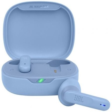 Auriculares Bluetooth JBL Wave Flex con estuche de carga- Autonomía 8h- Azules