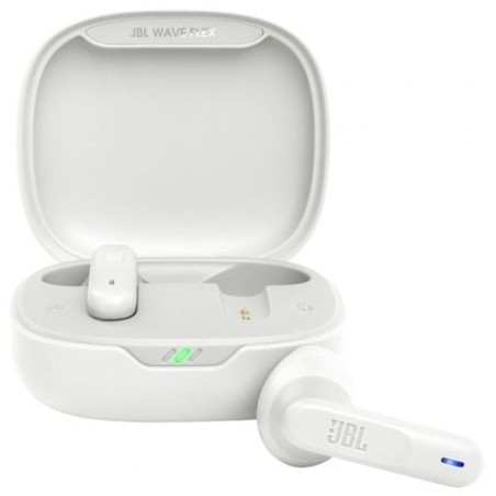 Auriculares Bluetooth JBL Wave Flex con estuche de carga- Autonomía 8h- Blancos