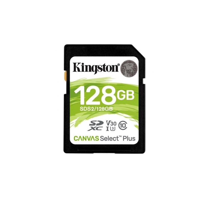 Tarjeta de Memoria Kingston CANVAS Select Plus 128GB SD XC- Clase 10- 100MBs