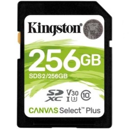 Tarjeta de Memoria Kingston CANVAS Select Plus 256GB SD XC- Clase 10- 100MBs