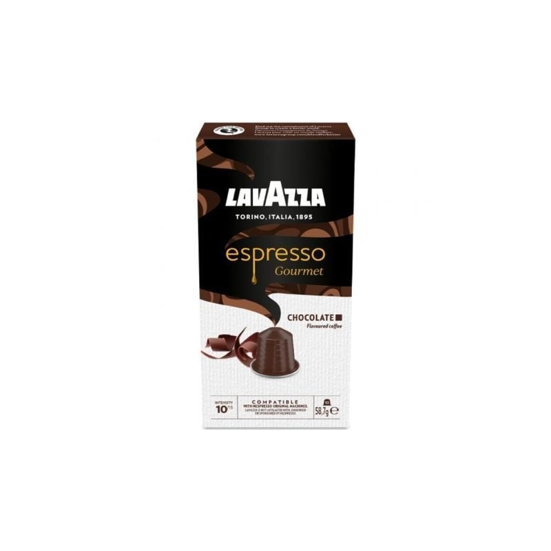 Cápsula Lavazza Espresso Gourmet Chocolate para cafeteras Nespresso- Caja de 10 Cápsula Lavazza Espresso Gourmet Chocolate para cafeteras Nespresso- Caja de 10
