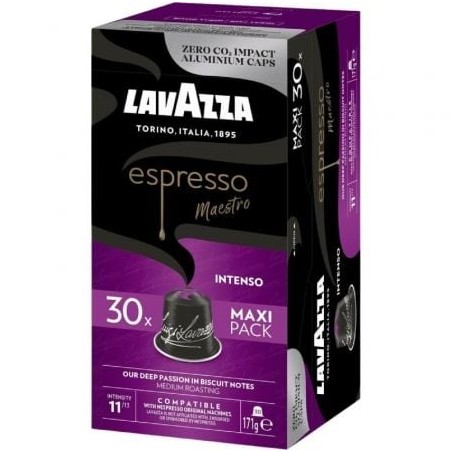 Cápsula Lavazza Espresso Maestro Intenso para cafeteras Nespresso- Caja de 30