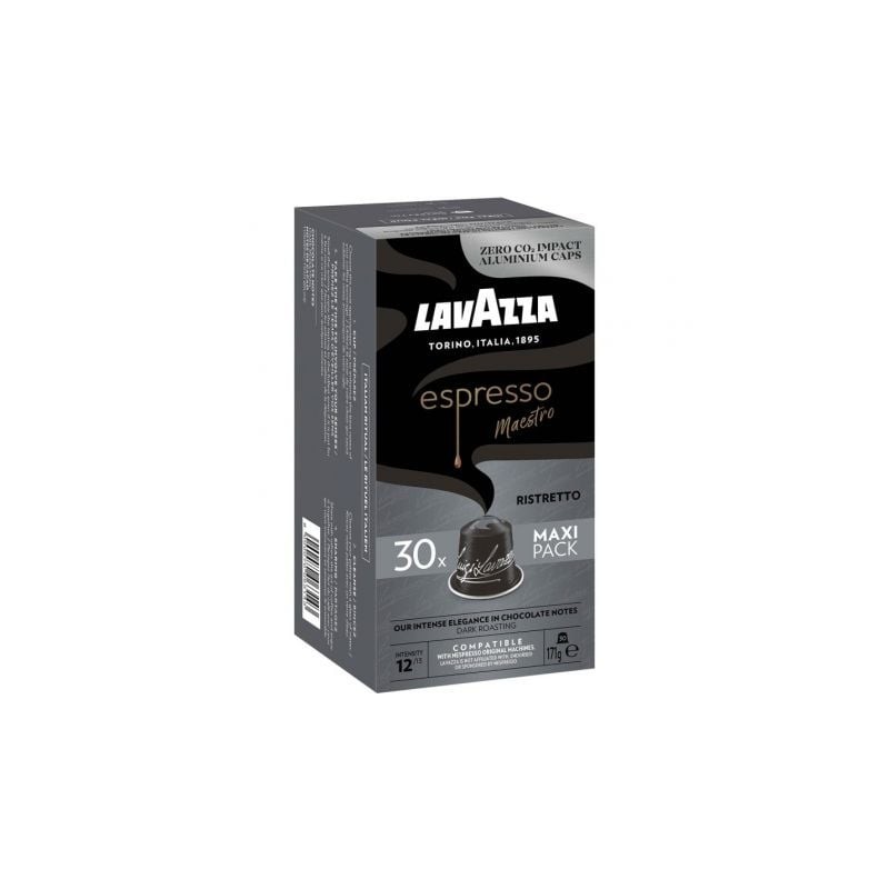 Cápsula Lavazza Espresso Maestro Ristretto para cafeteras Nespresso- Caja de 30 Cápsula Lavazza Espresso Maestro Ristretto para cafeteras Nespresso- Caja de 30