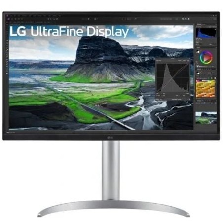 Monitor Profesional LG 27UQ850-W 27"- 4K- Multimedia- Regulable en altura- Plata