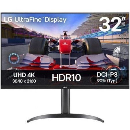 Monitor Profesional LG UltraFine 32UR550K-B 31-5"- 4K- Multimedia- Regulable en altura- Negro