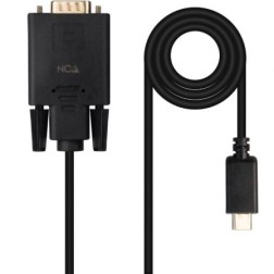 Cable Conversor Nanocable 10-15-5202- USB Tipo-C Macho -VGA Macho- 1-8m- Negro