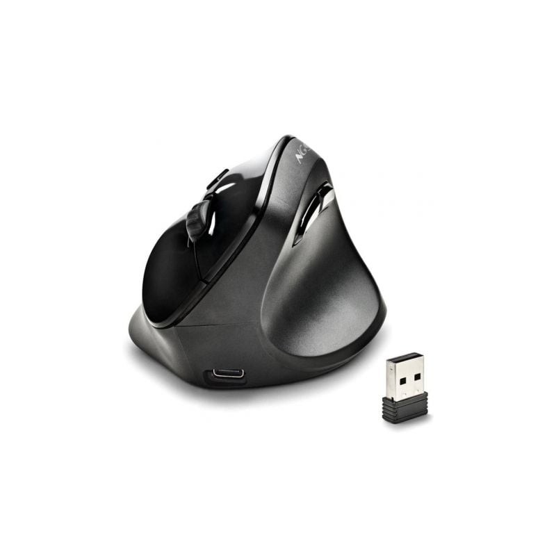 Ratón Vertical Inalámbrico NGS EVO Moksha- Batería recargable- Hasta 2400 DPI