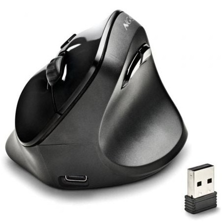Ratón Vertical Inalámbrico NGS EVO Moksha- Batería recargable- Hasta 2400 DPI