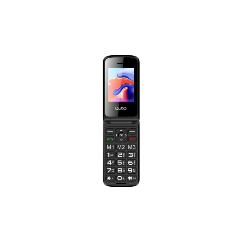 Teléfono Móvil Qubo X-247 4G para Personas Mayores- Negro y Azul