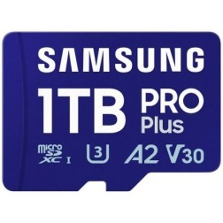 Tarjeta de Memoria Samsung PRO Plus 2024 1TB microSD XC- Clase 10- 180MBs