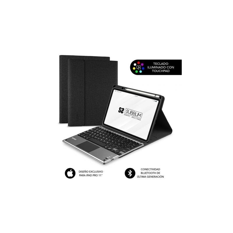 Funda con Teclado Subblim Keytab Pro Bluetooth Touchpad para Tablets Apple iPad Pro de 11" 2020- Negra Funda con Teclado Subblim Keytab Pro Bluetooth Touchpad para Tablets Apple iPad Pro de 11" 2020- Negra