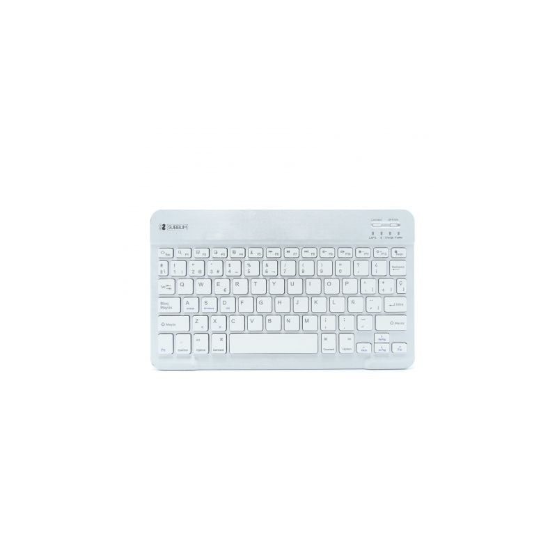 Teclado Compacto Inalámbrico por Bluetooth Subblim Smart- Plata Teclado Compacto Inalámbrico por Bluetooth Subblim Smart- Plata