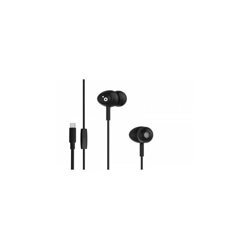 Auriculares Intrauditivos Sunstech BEATC- con Micrófono- USB Tipo-C- Negros Auriculares Intrauditivos Sunstech BEATC- con Micrófono- USB Tipo-C- Negros