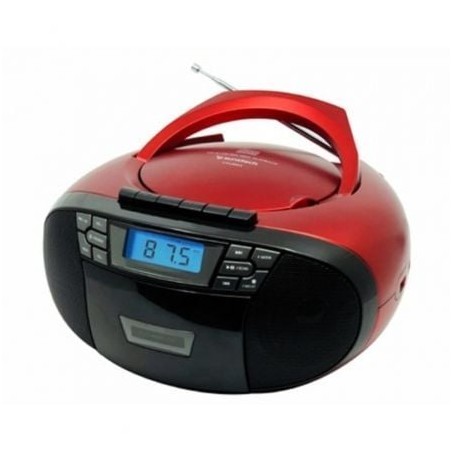 Radio CD Cassette Sunstech CXUM53RD- a Pilas- Roja
