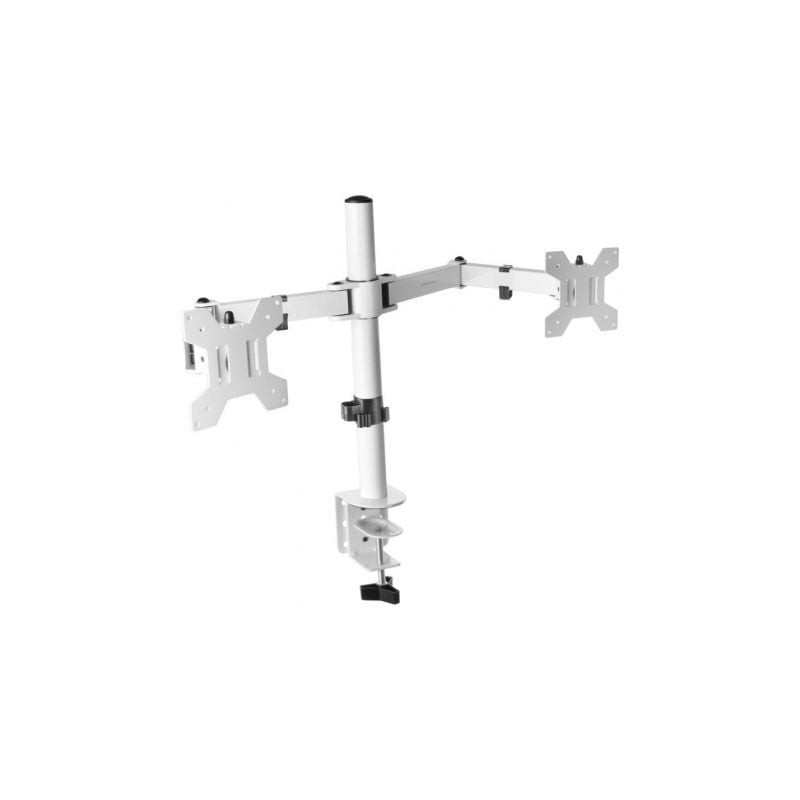 Soporte de Mesa para 2 Monitores Mars Gaming MARM2- Giratorio- Inclinable- hasta 8kg