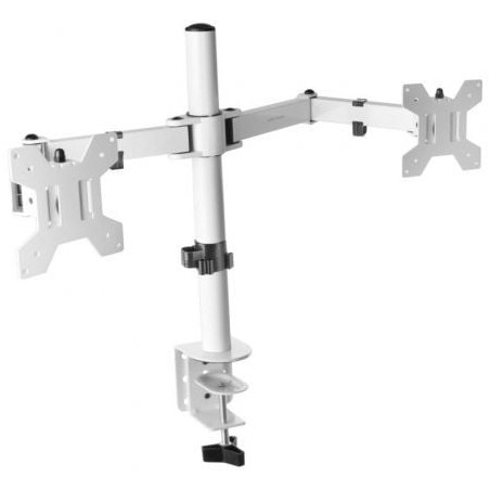 Soporte de Mesa para 2 Monitores Mars Gaming MARM2- Giratorio- Inclinable- hasta 8kg