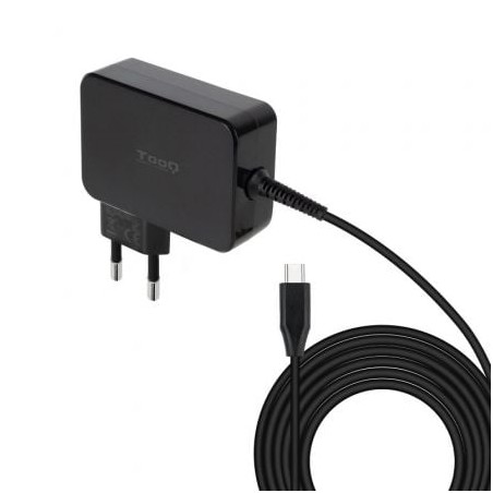 Cargador de Portátil GaN TooQ TQLC-USBCGAN90PD USB Tipo-C- 90W- Automático- Voltaje 5-20V