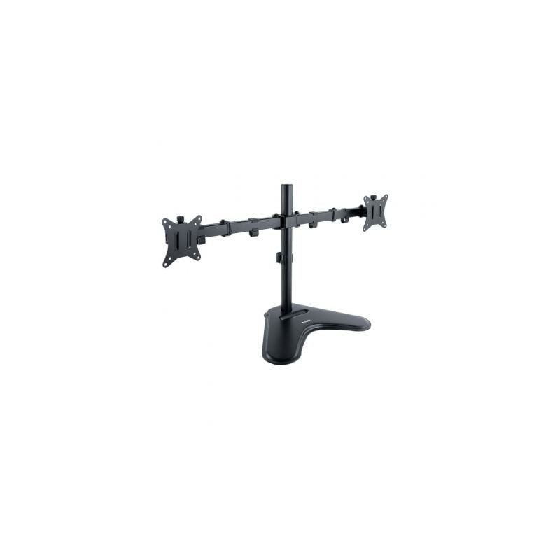 Soporte de Sobremesa para 2 Monitores TooQ DB1702TN-B- Giratorio- Inclinable- hasta 9kg