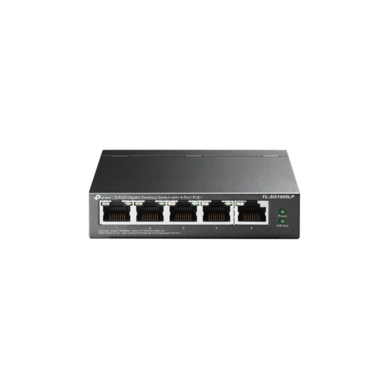 Switch TP-Link TL-SG1005LP 5 Puertos- RJ-45 10-100-1000- PoE Switch TP-Link TL-SG1005LP 5 Puertos- RJ-45 10-100-1000- PoE