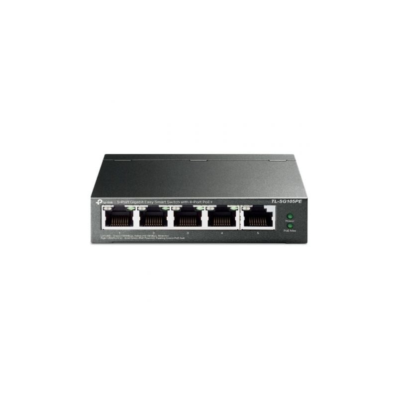 Switch TP-Link TL-SG105PE 5 Puertos- RJ-45 10-100-1000 PoE Switch TP-Link TL-SG105PE 5 Puertos- RJ-45 10-100-1000 PoE