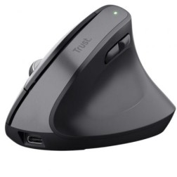 Ratón Vertical Inalámbrico por Bluetooth Trust Bayo+- Batería Recargable- Hasta 2400 DPI
