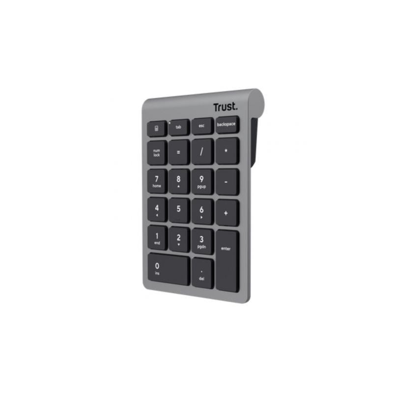 Teclado Numérico Inalámbrico Trust Xalas Wireless- Plata