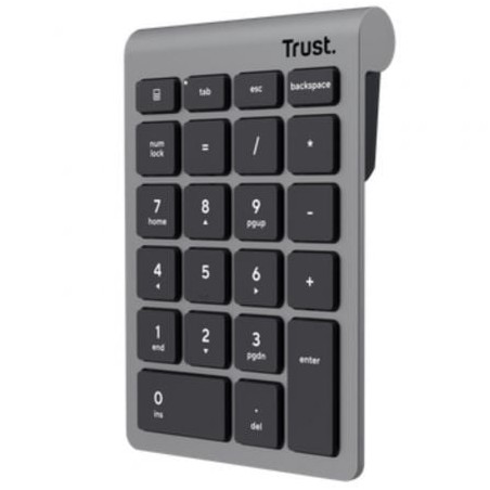 Teclado Numérico Inalámbrico Trust Xalas Wireless- Plata