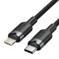 Cable USB Tipo-C Lightning Vention LALBH- USB Tipo-C Macho - Lightning Macho- 27W- 480Mbps- 2m- Negro Cable USB Tipo-C Lightning Vention LALBH- USB Tipo-C Macho - Lightning Macho- 27W- 480Mbps- 2m- Negro