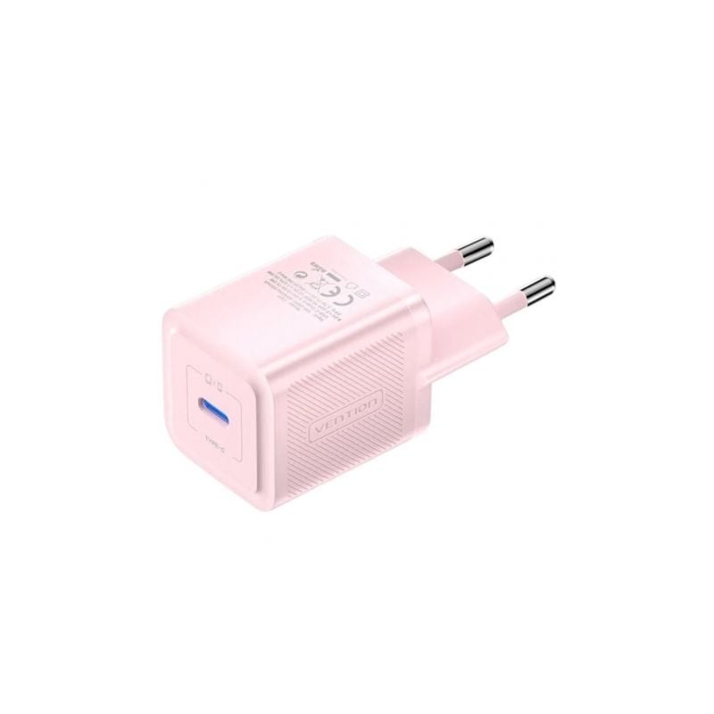Cargador Gan de Pared Vention FEPP0-EU- 1xUSB Tipo-C- 20W