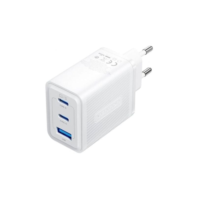 Cargador Gan de Pared Vention FERW0-EU- 2xUSB Tipo-C- 1xUSB- 65W