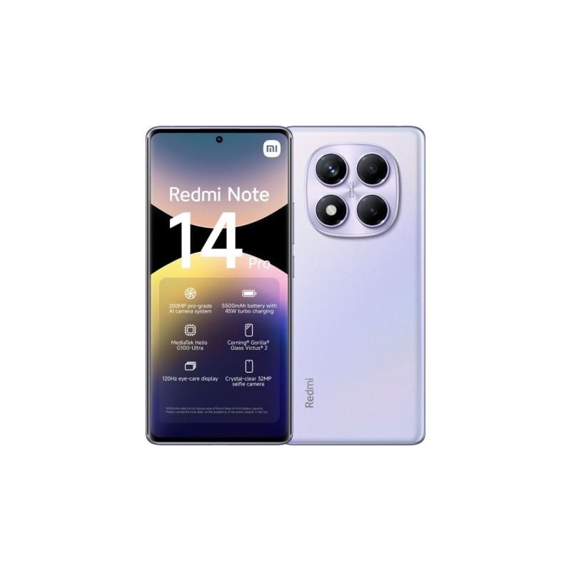 Smartphone Xiaomi Redmi Note 14 Pro 8GB- 256GB- 6-67"- Purpura Smartphone Xiaomi Redmi Note 14 Pro 8GB- 256GB- 6-67"- Purpura