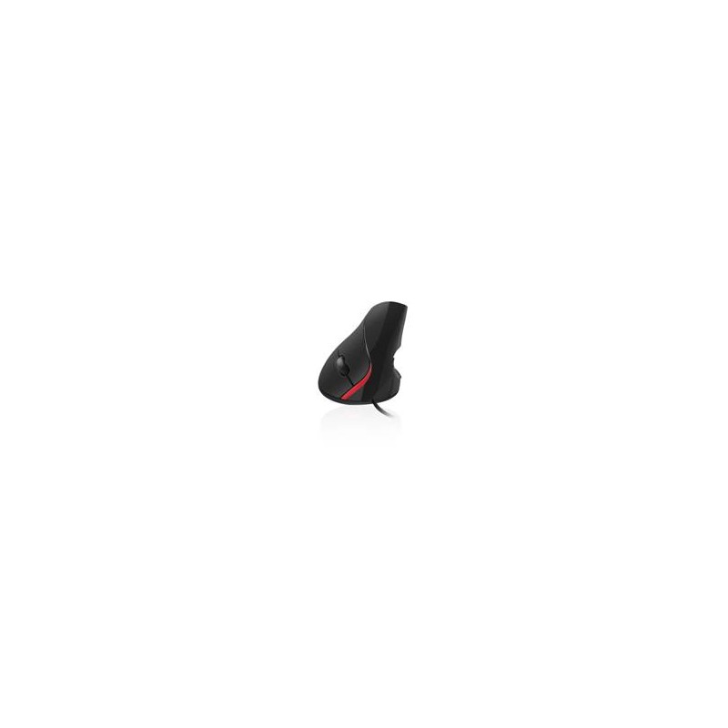RATON EWENT OPTICO VERTICAL-ERGONOMICO USB2-0 1000 DPI 5 BOTONES NEGRO