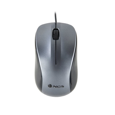 Ratón optico ngs wired crew gris