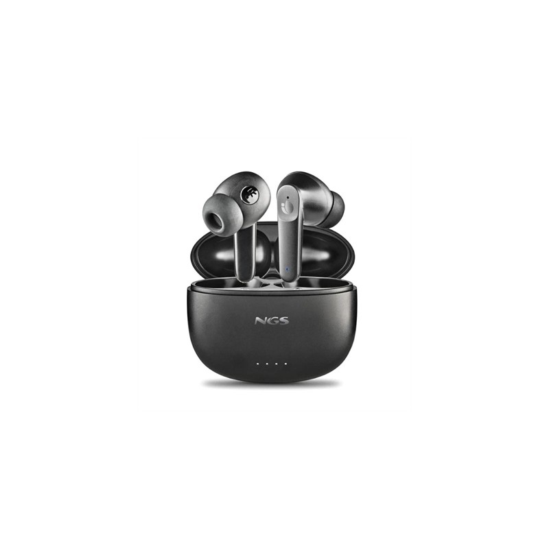 Auriculares Bluetooth NGS Ártica Hush con estuche de carga- Autonomía 4h- Negros