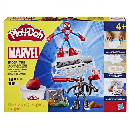 Juego hasbro play - doh spiderman launch and
