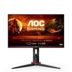 Monitor Gaming Curvo AOC C24G2AE 23-6"- Full HD- 1ms- 165Hz- VA- Multimedia- Negro