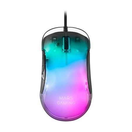 Ratón Gaming Mars Gaming MMGLOW- Hasta 12800DPI- Negro