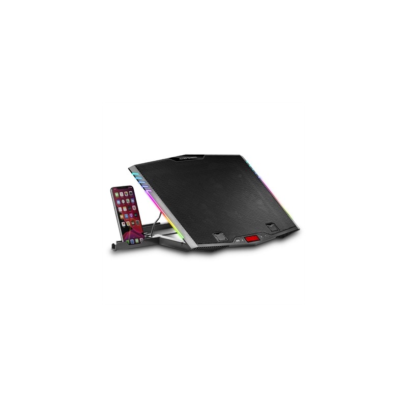 Soporte Refrigerante Mars Gaming MNBC5 para Portátiles hasta 17-3"- Iluminación LED