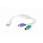 CABLE ADAPTADOR GEMBIRD USB MACHO A 2x PS2 HEMBRA BLANCO