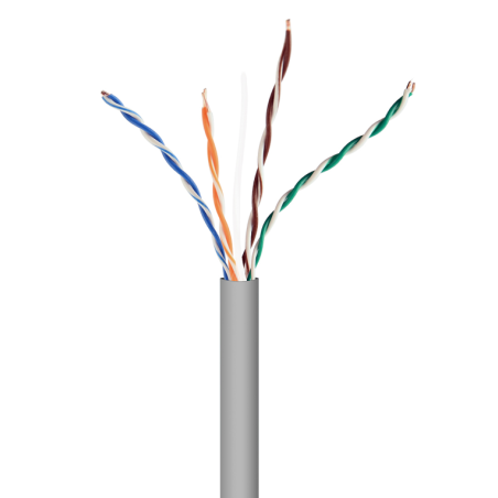 CABLE RED GEMBIRD UTP CAT5E SOLIDO CCA AWG24 BOBINA 305M GRIS