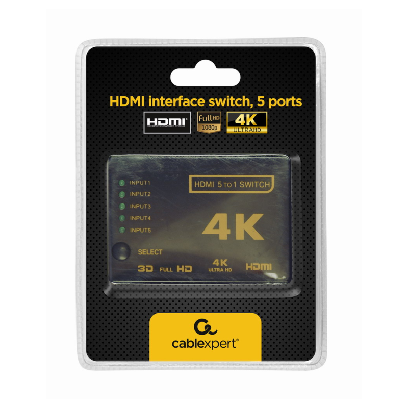 SWITCH HDMI GEMBIRD 5 PUERTOS