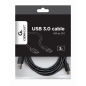 CABLE USB GEMBIRD 2-0 A TIPO C MACHO MACHO CARGA RAPIDA 3M