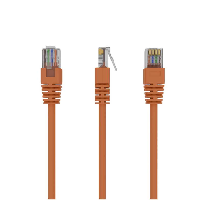 Cable CAT5E UTP moldeado 0,25m Naranja
