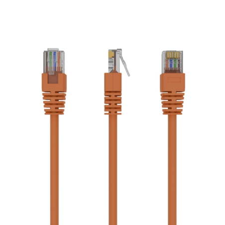Cable CAT5E UTP moldeado 0,5m Naranja