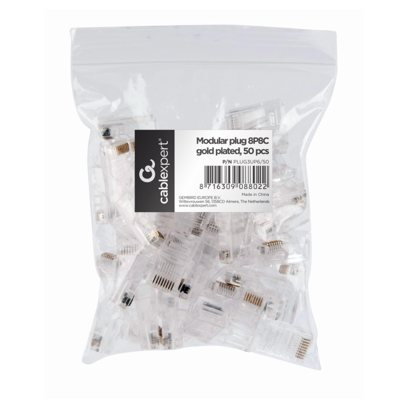 CONECTOR GEMBIRD RJ45 CAT5 BOLSA 50 UDS