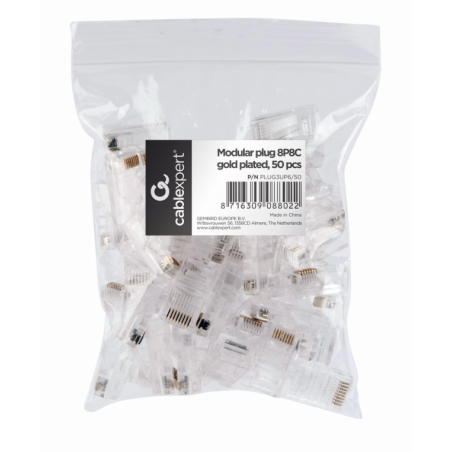 CONECTOR GEMBIRD RJ45 CAT5 BOLSA 50 UDS