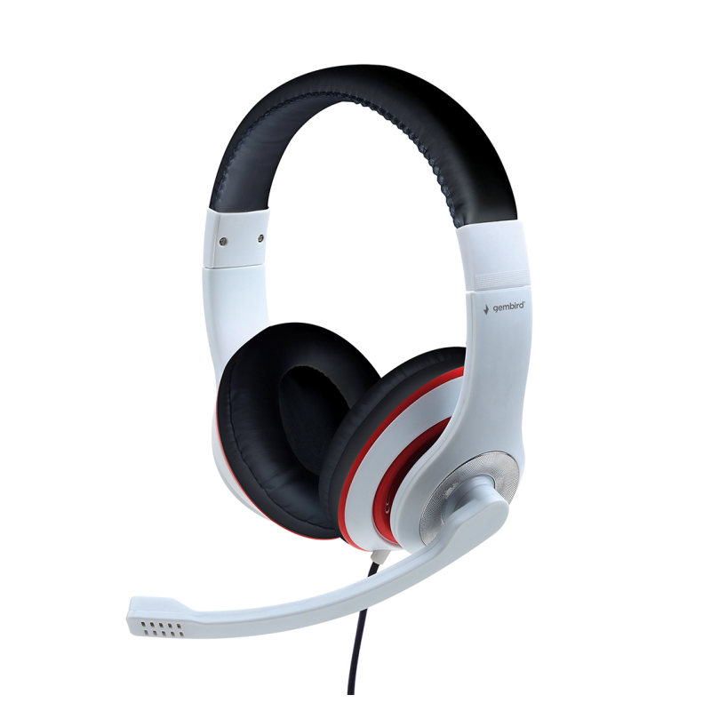 AURICULARES GEMBIRD MHS-03-WTRDBK BLANCO NEGRO ROJO MICROFONO ALAMBRICO JACK AURICULARES GEMBIRD MHS-03-WTRDBK BLANCO NEGRO ROJO MICROFONO ALAMBRICO JACK