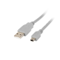 CABLE USB LANBERG 2-0 MACHO-MINI USB MACHO 1-8M GRIS