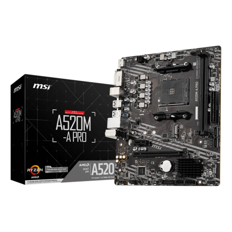 PLACA BASE MSI A520M-A PRO AM4 MATX 2XDDR4 PLACA BASE MSI A520M-A PRO AM4 MATX 2XDDR4