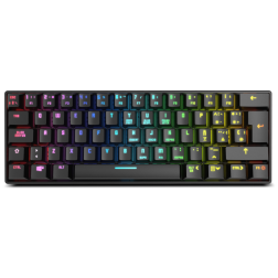 TECLADO MINI KROM GAMING KLUSTER BLUETOOTH RETROILUMINADO MECANICO NEGRO
